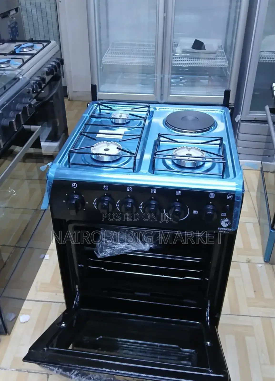 Euroken 50*55 3 Gas+1 Electric Hotplate/ Electric Oven R/7