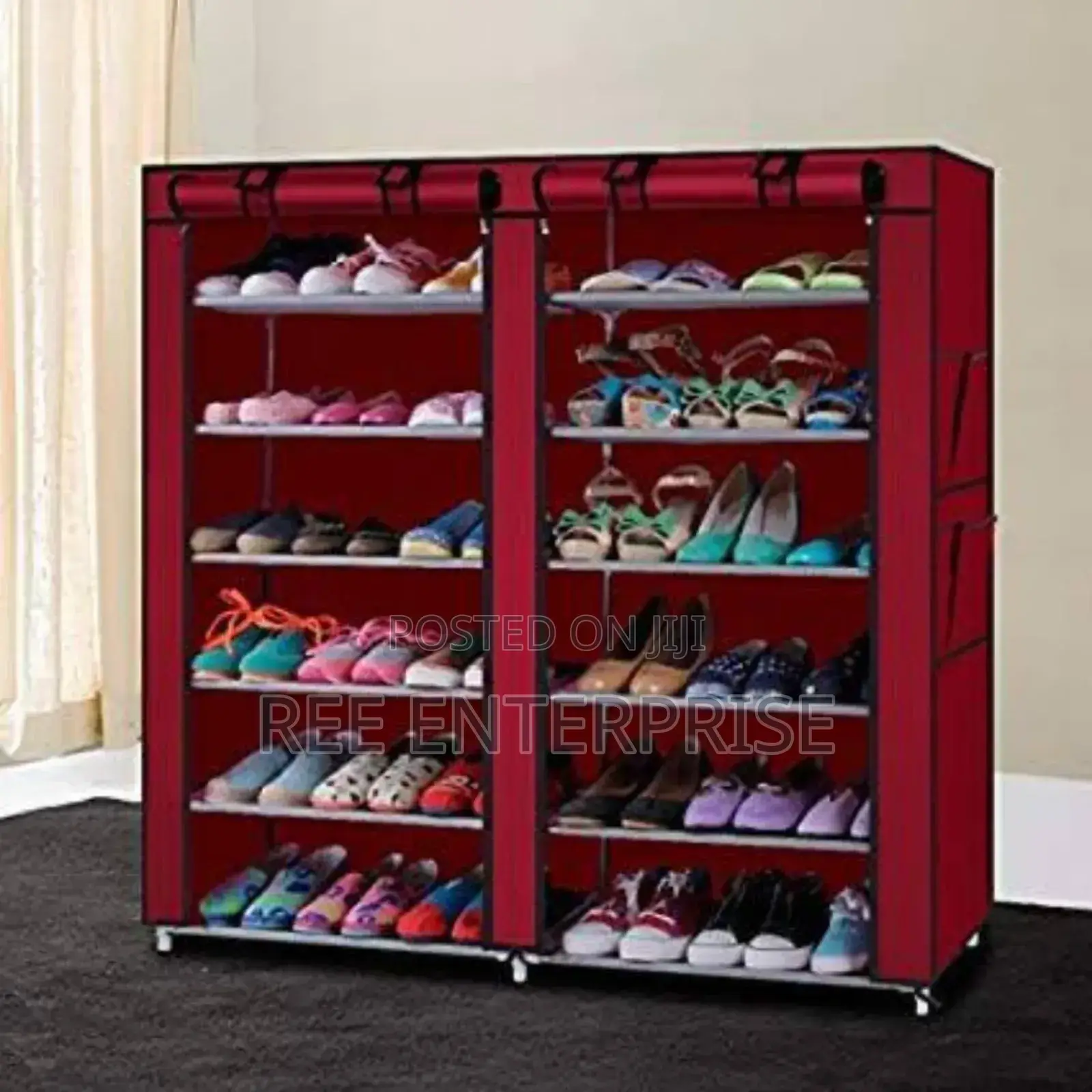 Well Spaced 36 Pair Shoe Rack