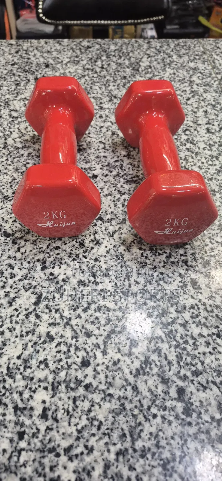 2kg Vinyl Coated Aerobic Dumbbells Pair