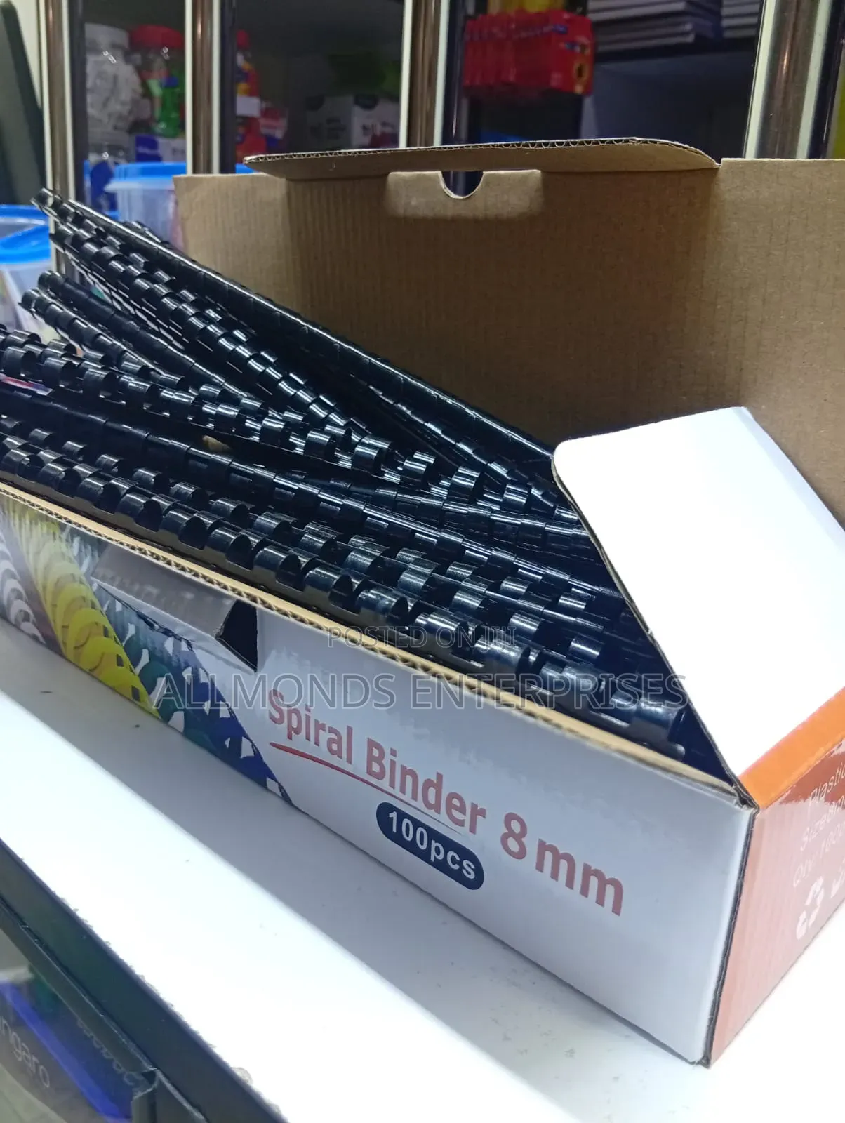 A Packet of Spiral Binder 8mm - 100 Pieces