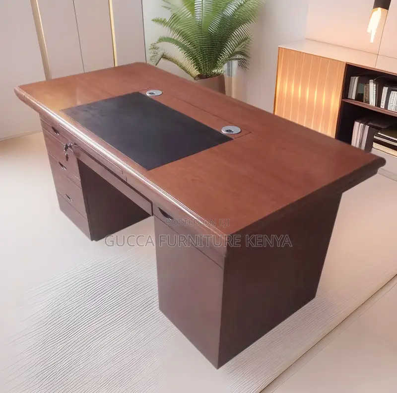 Office Table:140cm Office Meeting Desk With Wood Drawers