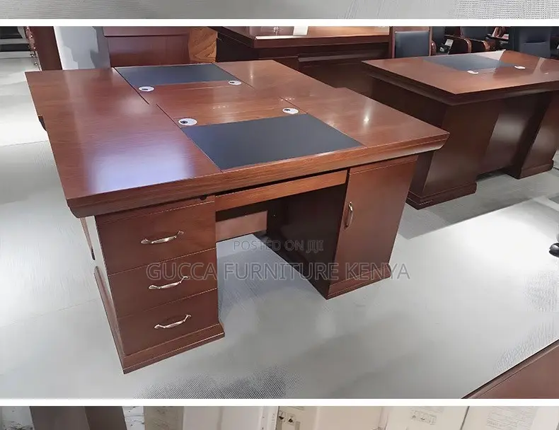 Office Table:140cm Office Meeting Desk With Wood Drawers