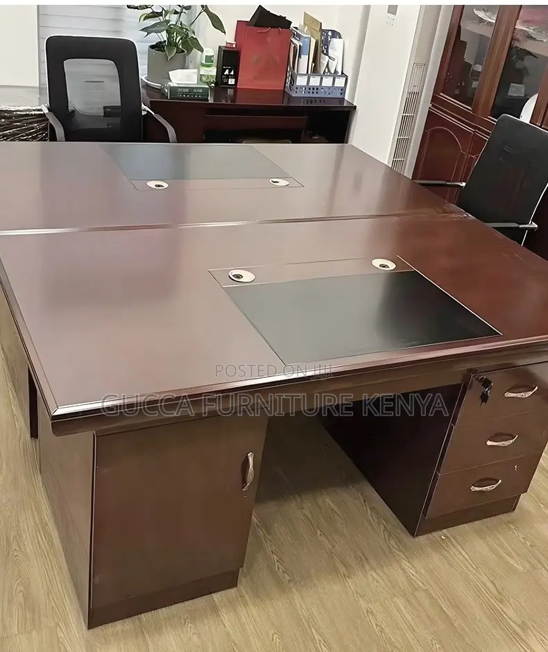 Office Table:140cm Office Meeting Desk With Wood Drawers