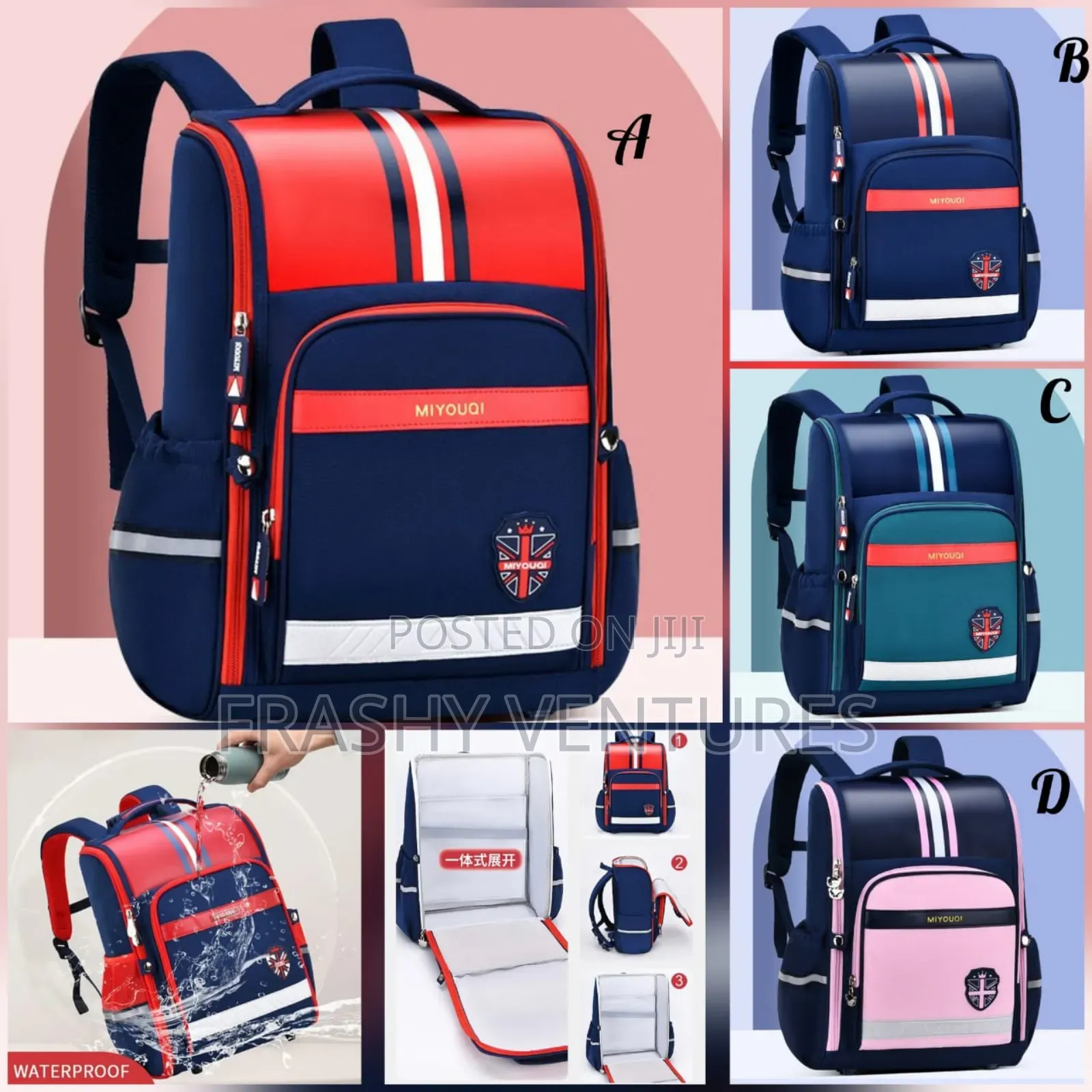 Waterproof Quality School Children School Bag