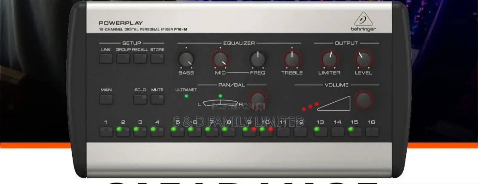 Behringer Powerplay P16-M 16 Channel Digital Personal Mixer