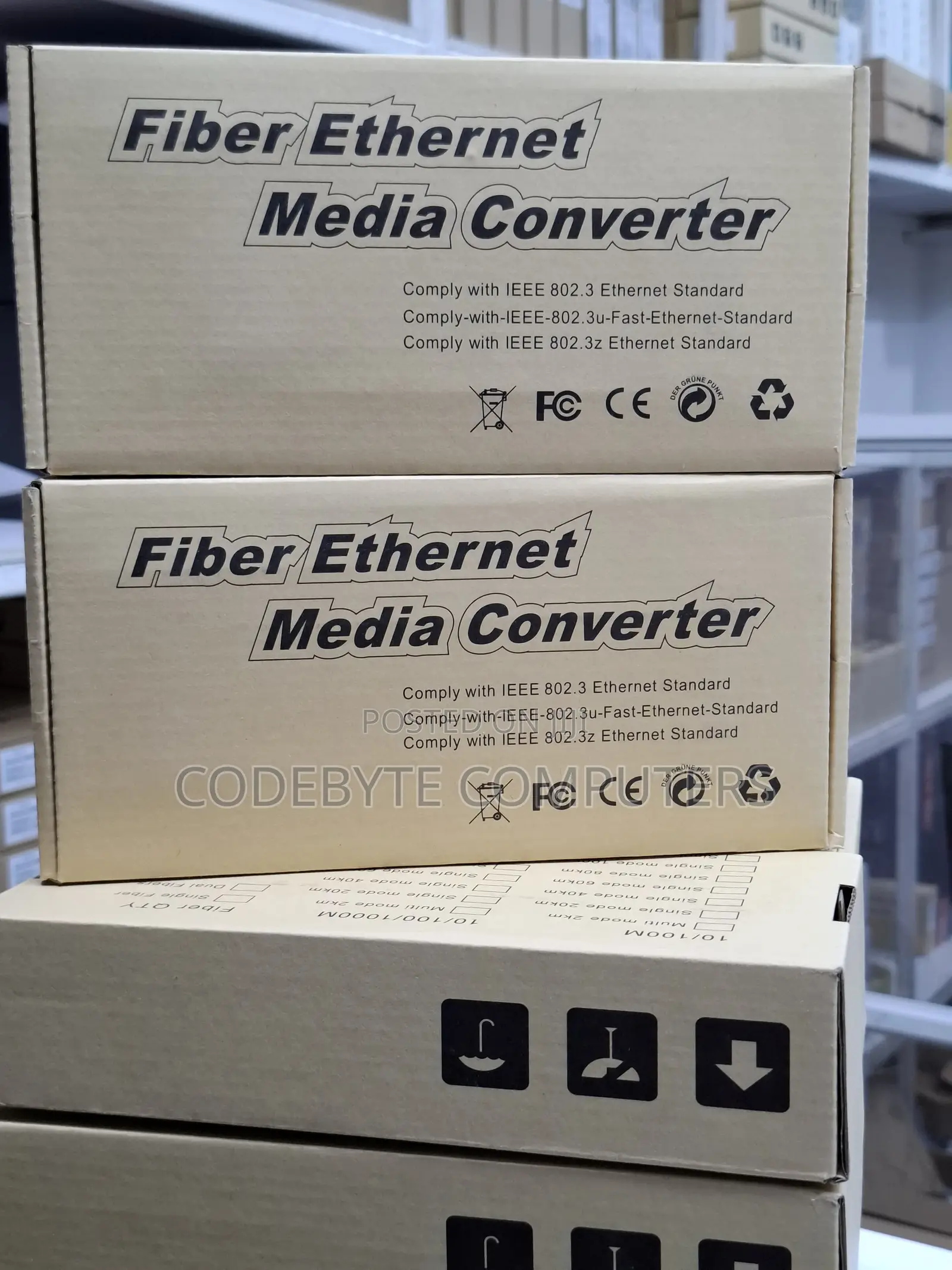 Fiber Media Converter Gigabit! Fiber Media Converter Instock