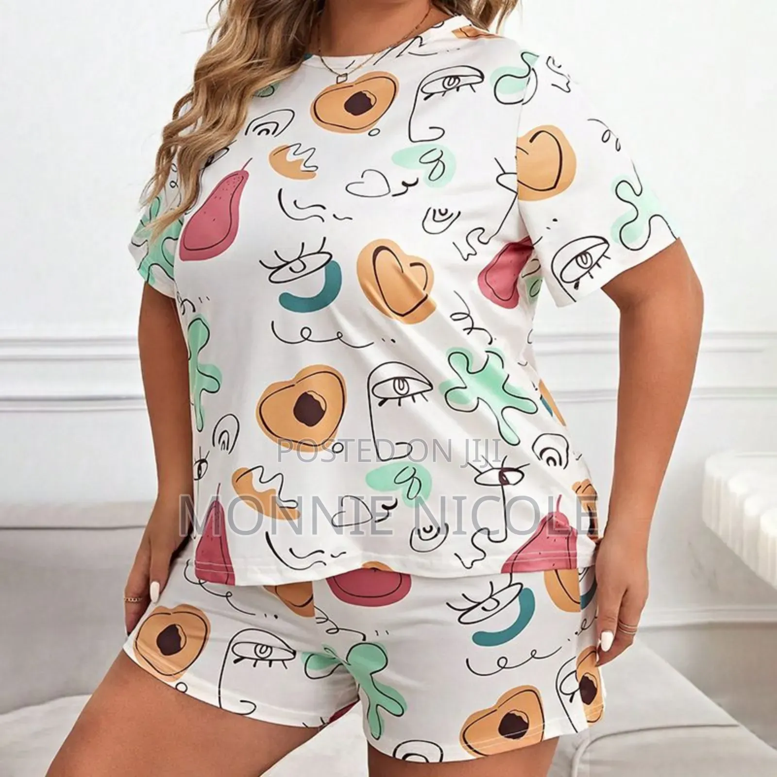 Plus Size Stylish Pajama Shorts