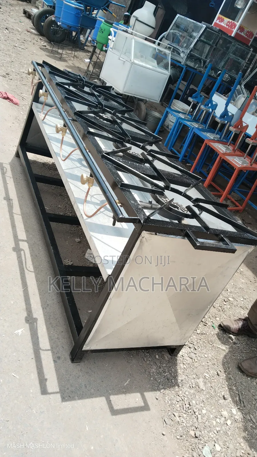 Commercial Sizes Closed Four Burner Gas Grill Jikos