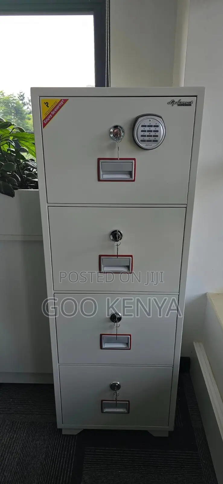 Fireproof Safebox ; 4-Drawer Diplomat Fireproof Cabinet