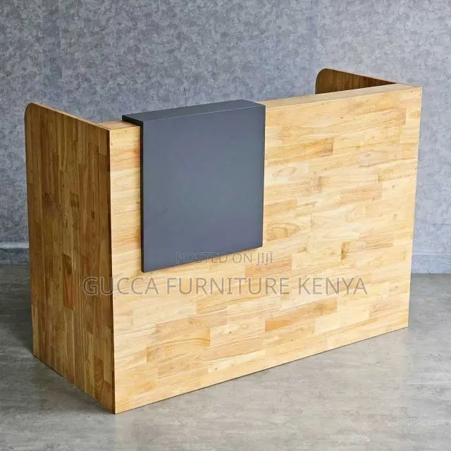 Office Furniture:1.8 Meter Reception Table With Natural Wood
