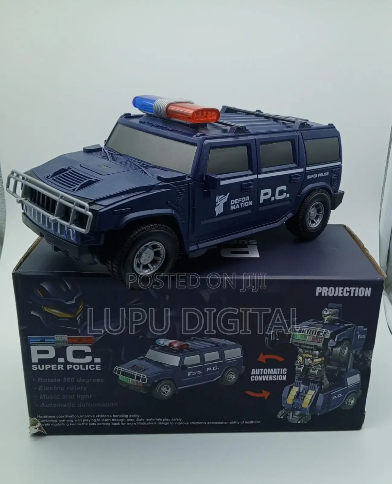 Transformable Robot Car Electric Battery Powered 360°