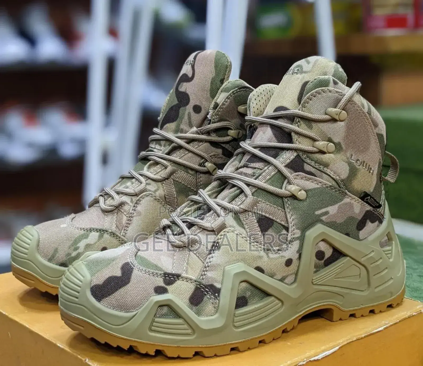 Lowa Military Tactical Boots, Desert Camouflage Boots