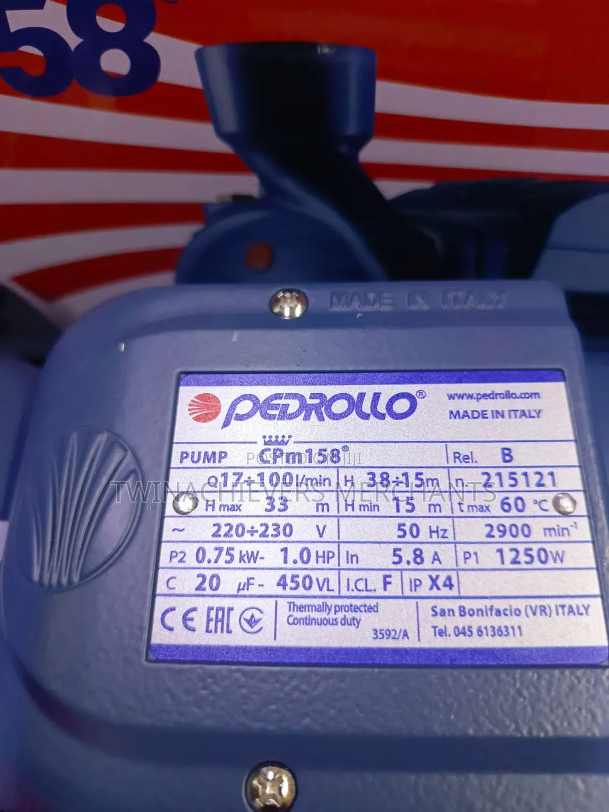 1hp Pedrollo Water Pump,Pedrollo Cpm158 Centrifugal Pump