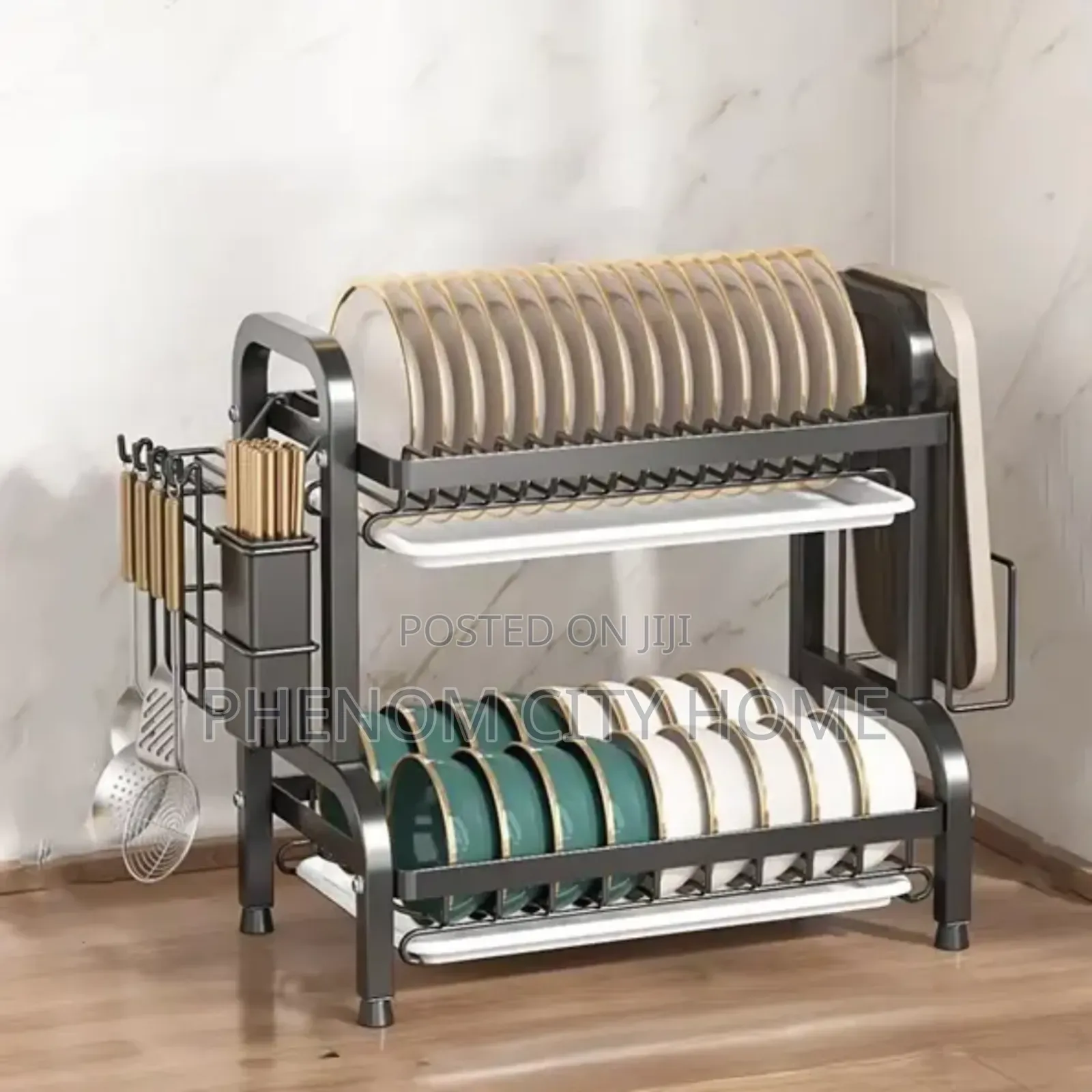 High Quality Carbon Steel Dish Rack 2 Tier
