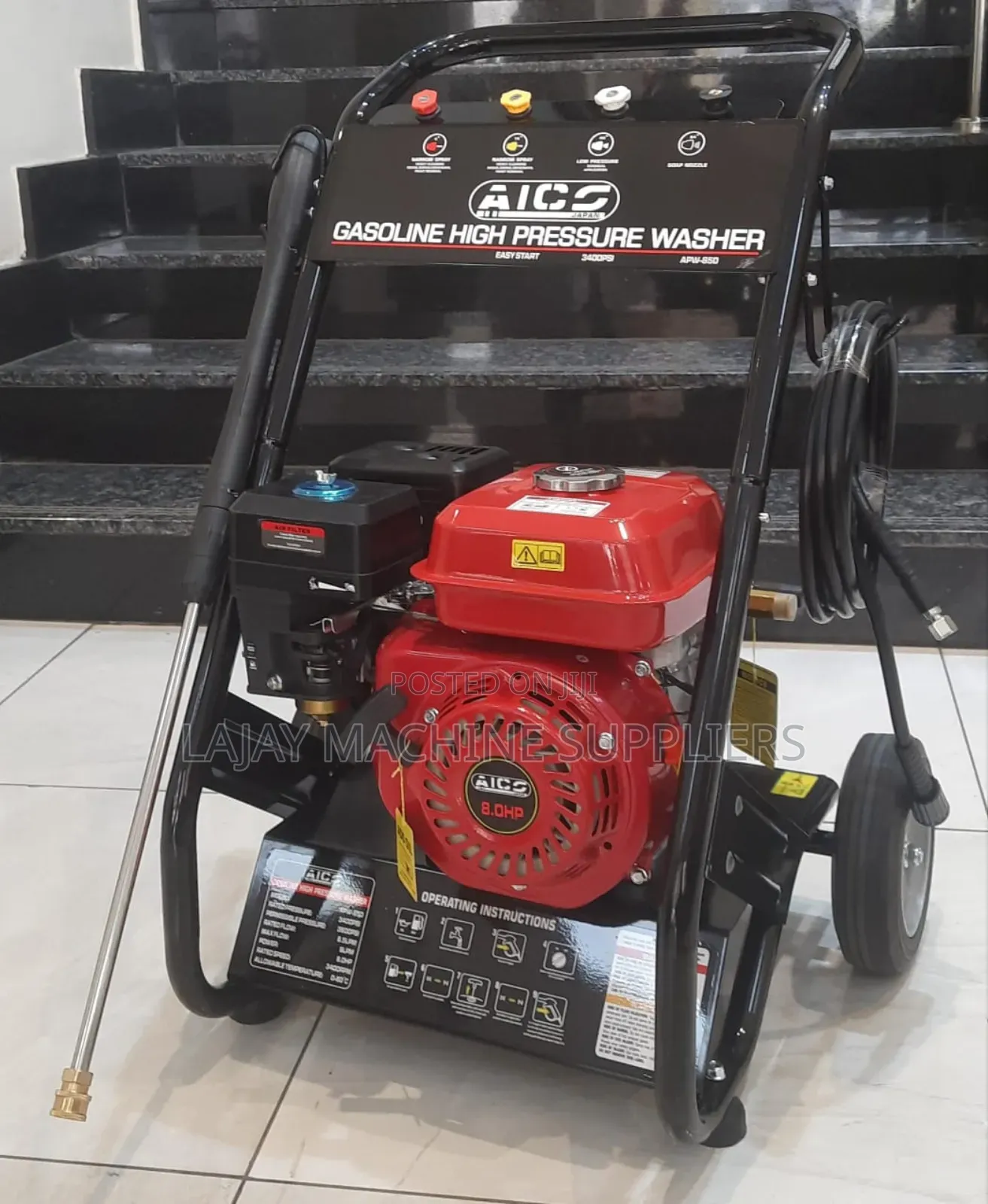 Apw850 Aico Japan Petrol Pressure Washer 3400psi 8.0hp