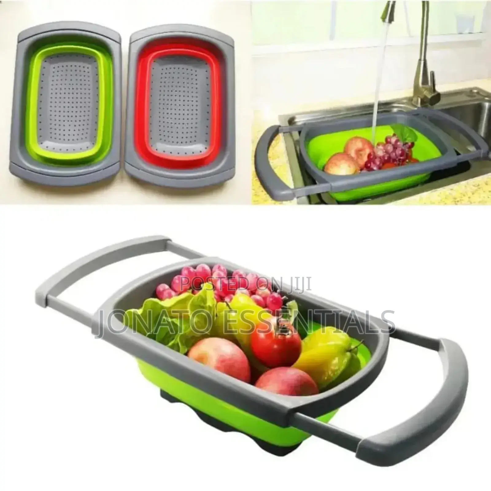Collapsible Vegetable Drainer, Over the Sink Colander
