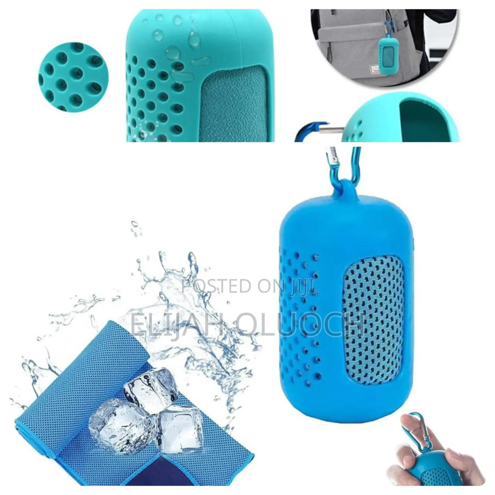 Portable Sports Quick Dry Cool Towel in Silicone Pocket