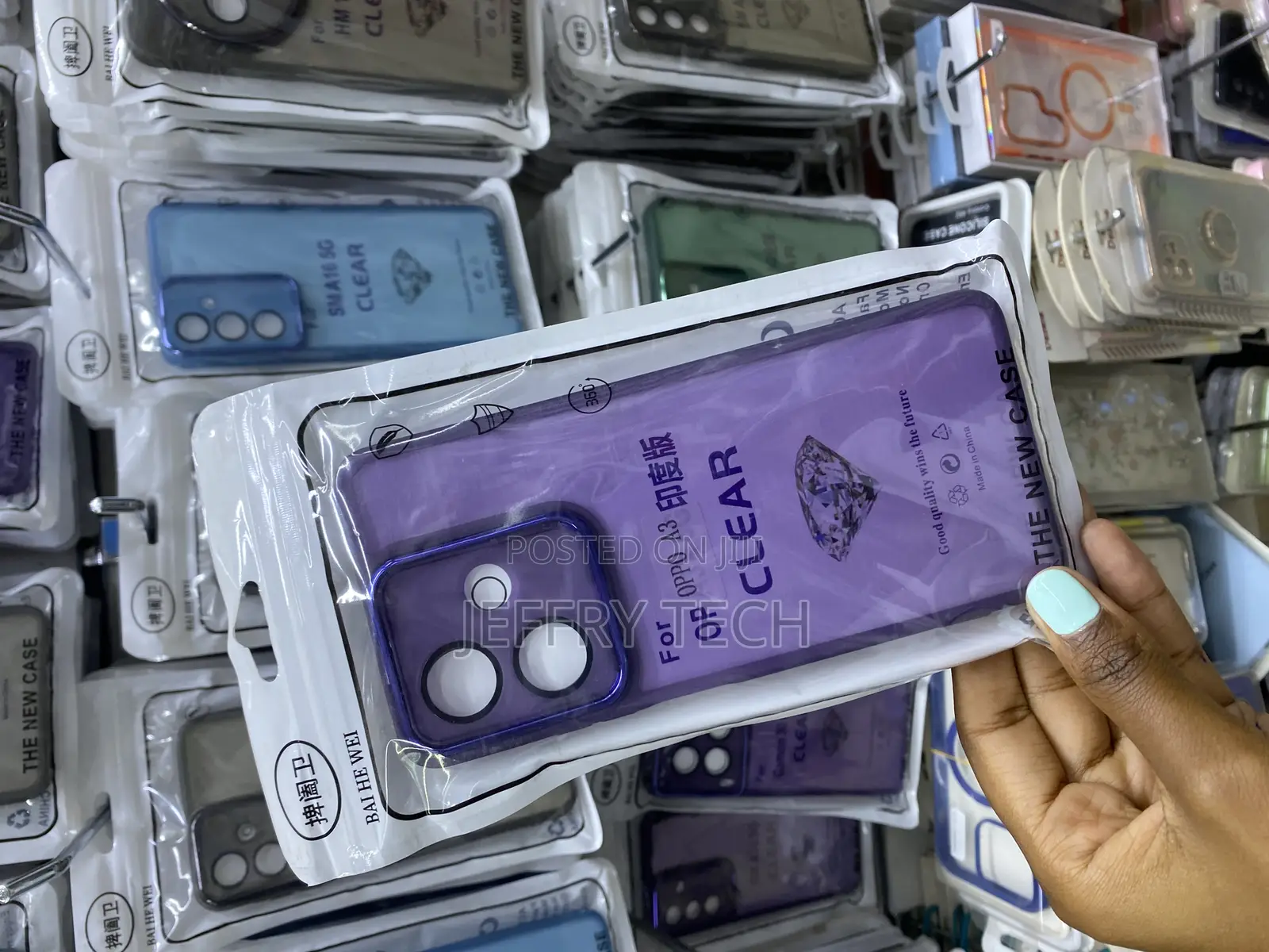 Aqggiixy Purple Clear Case Hard Tpu Case Oppo A3