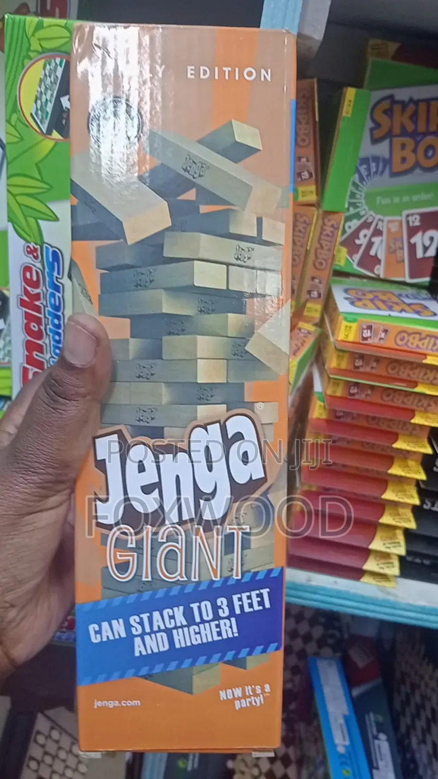 Jenga Giant, a Larger Version of the Classic Jenga Game
