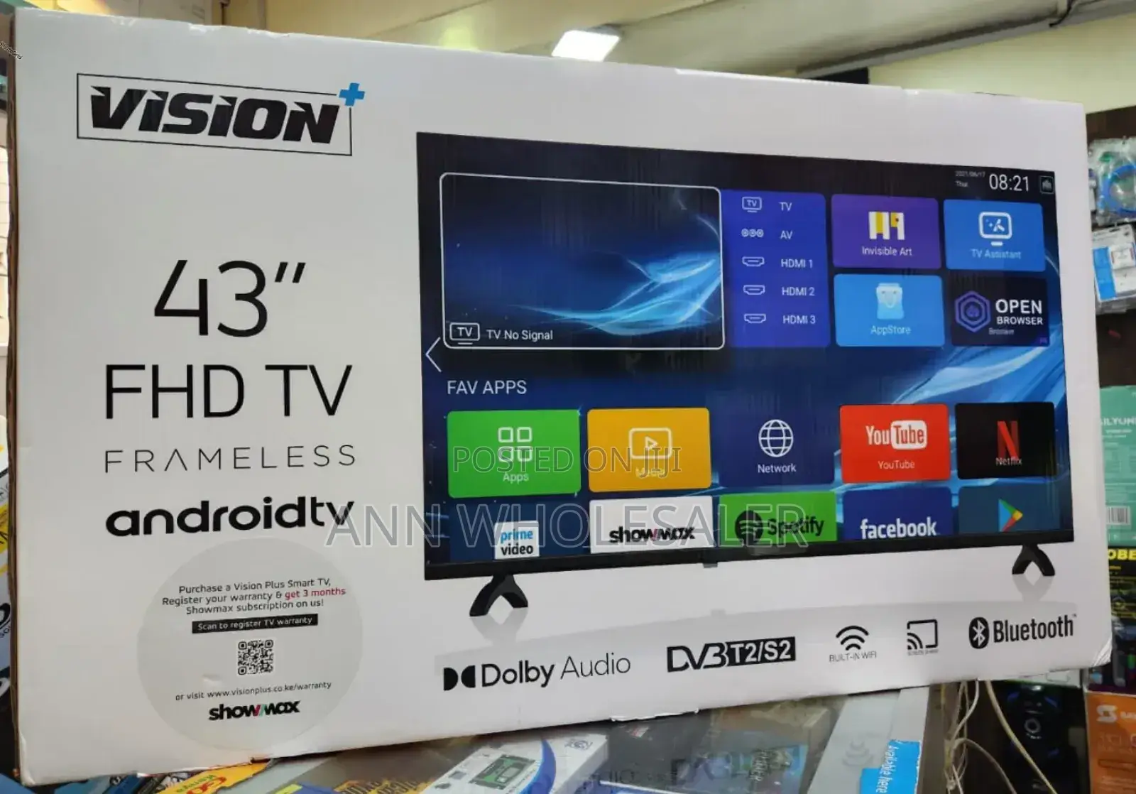 Vision 43 Inch FHD Frameless Android Tv
