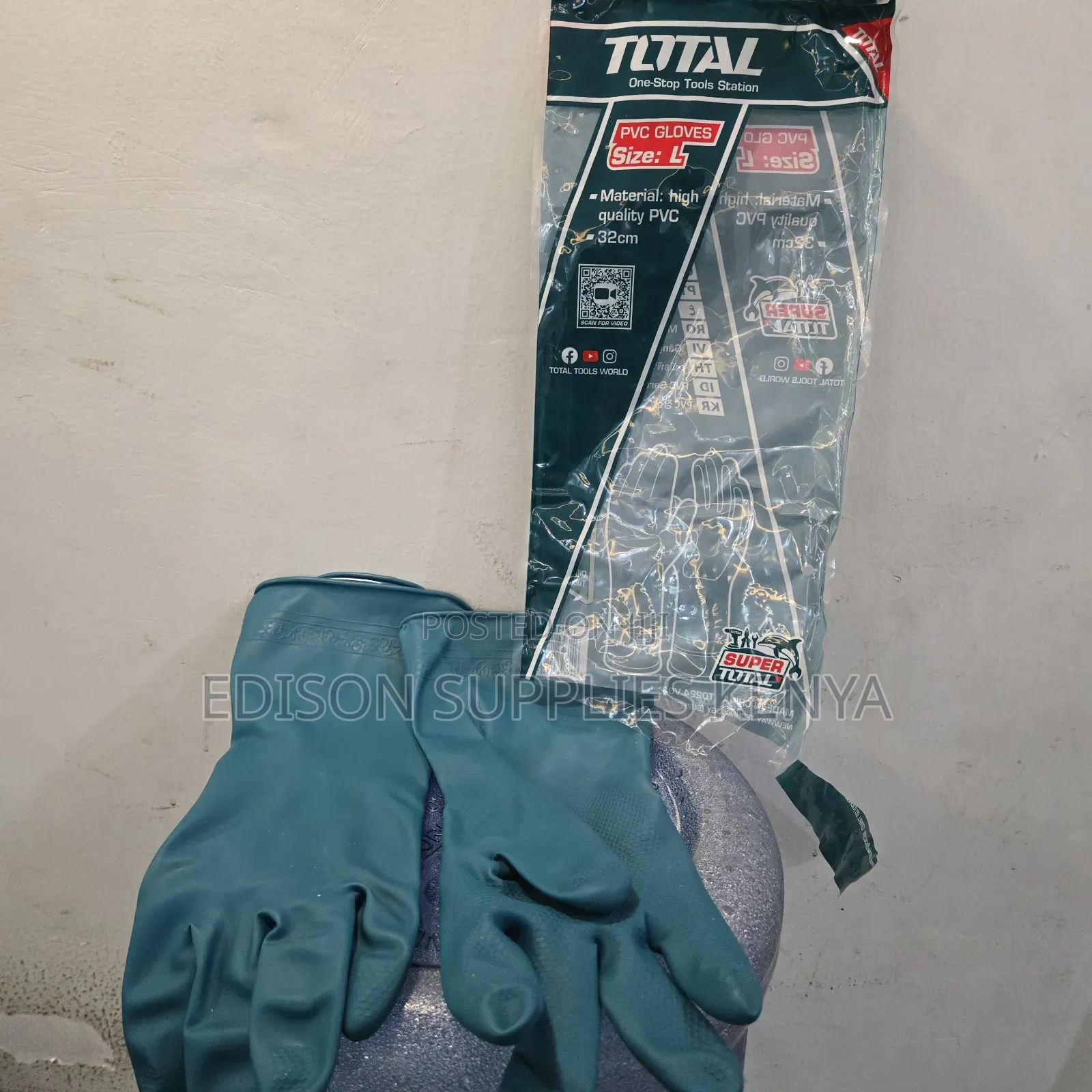 Total PVC Gloves Cleaning Dish Washing Gloves Heavy Duty