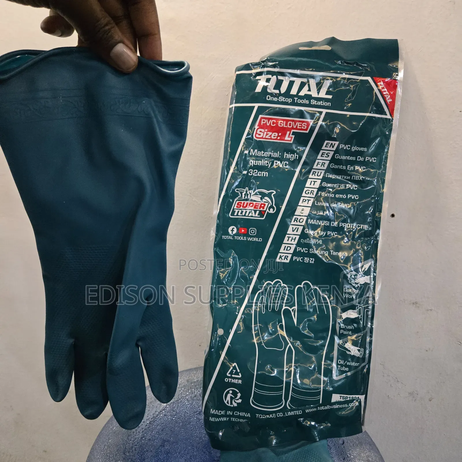 Total PVC Gloves Cleaning Dish Washing Gloves Heavy Duty