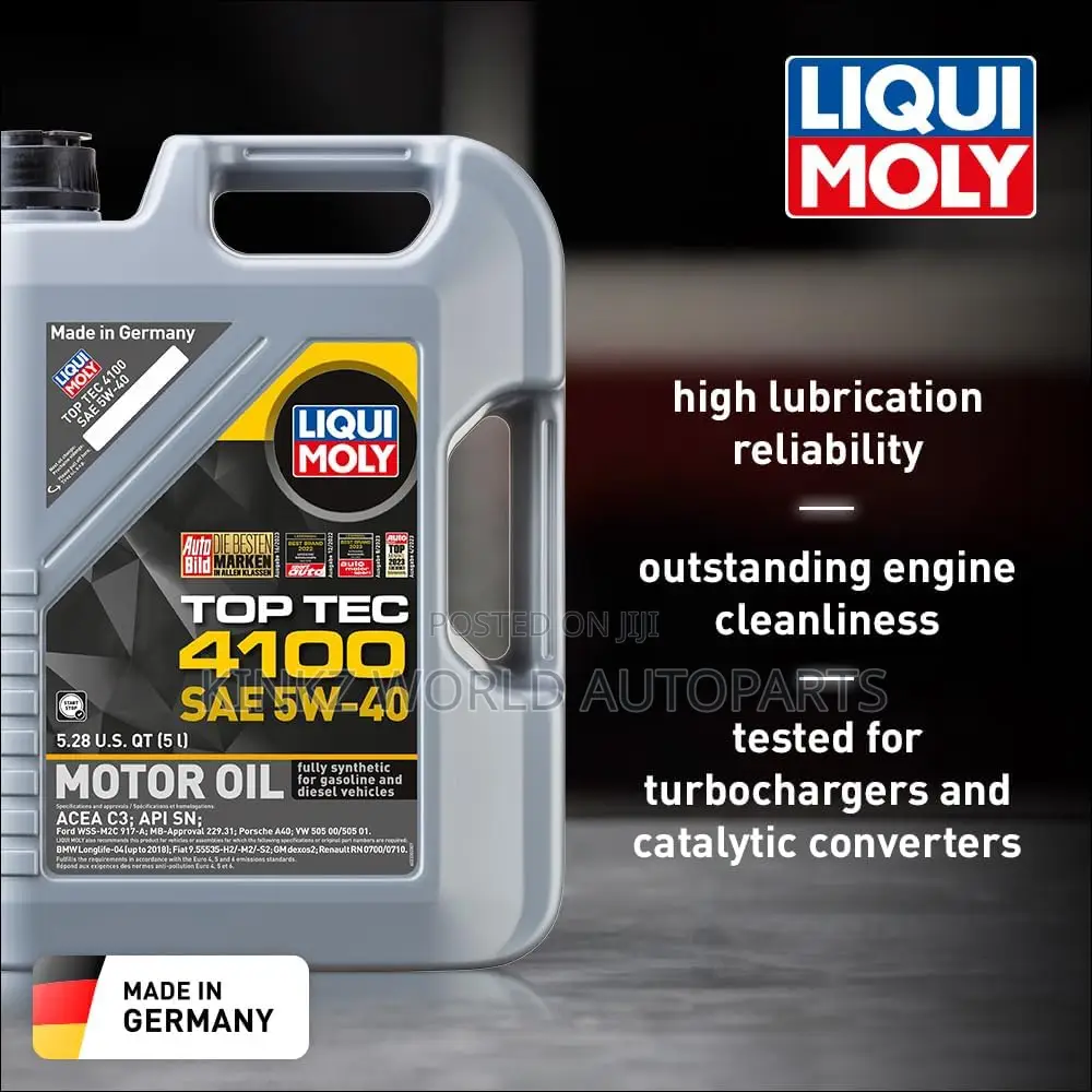 Liqui Moly Top Tec 4100 5w-40 Engine Motor Oil 5l