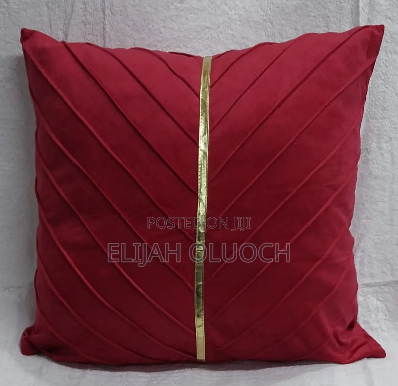 Gold Strip Cushion Covers 
Sizes 45 by 45 Cm