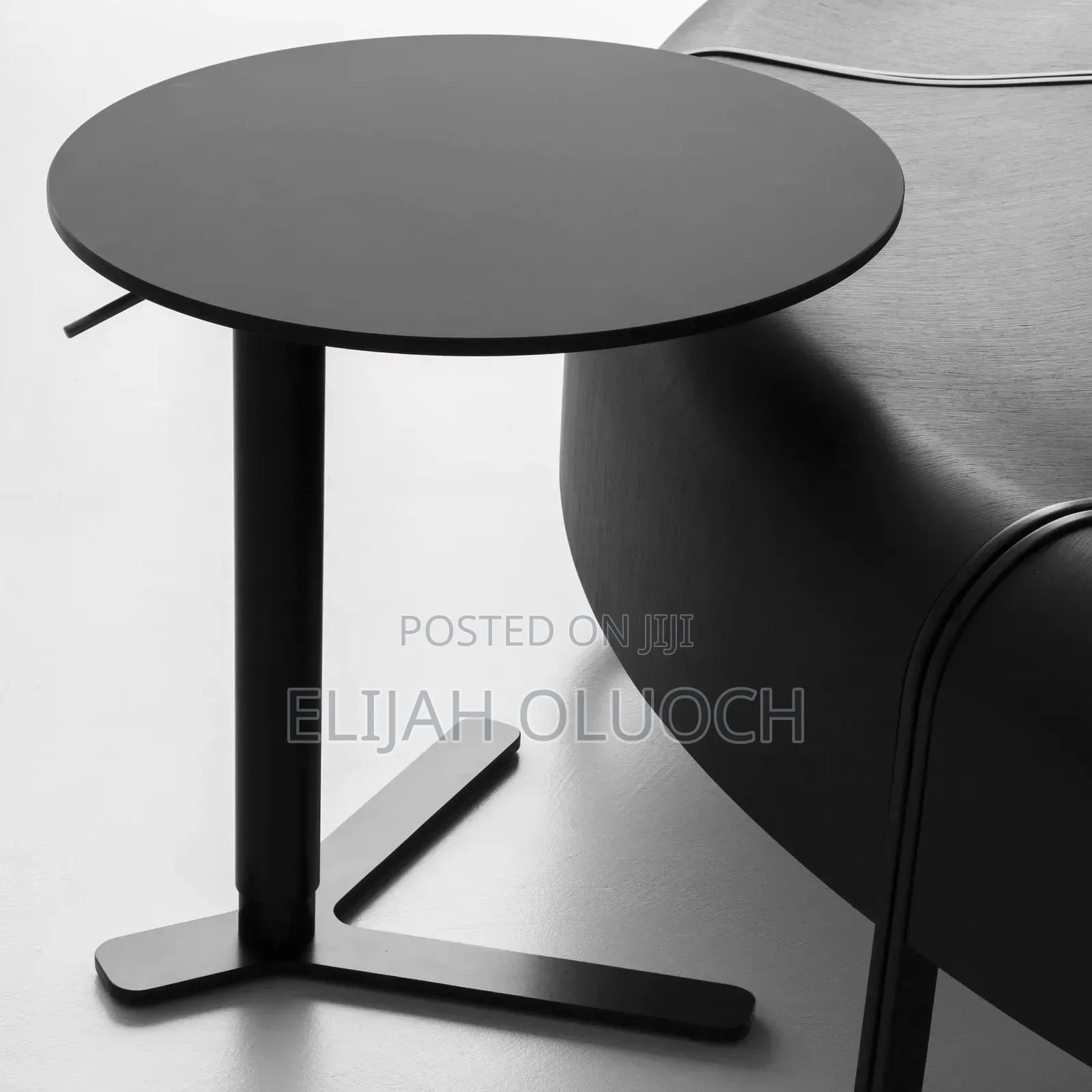 Modern Iron Frame Accent Side Table-