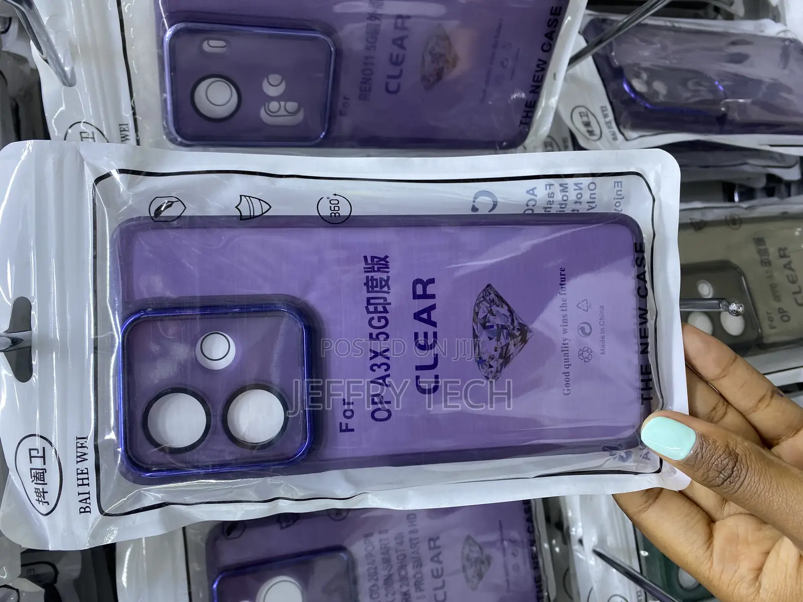 Inktree Oppo A3x 5g Hard Tpu Purple Transparent Case