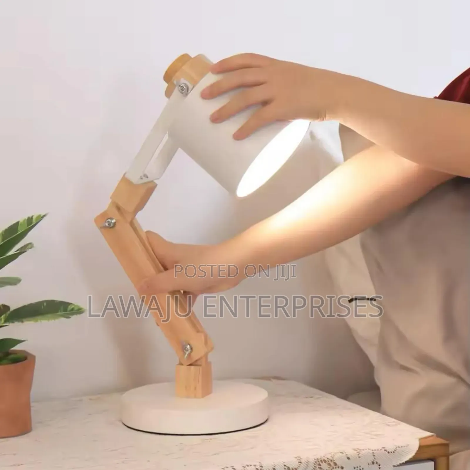 White Foldable Bedside Lamp