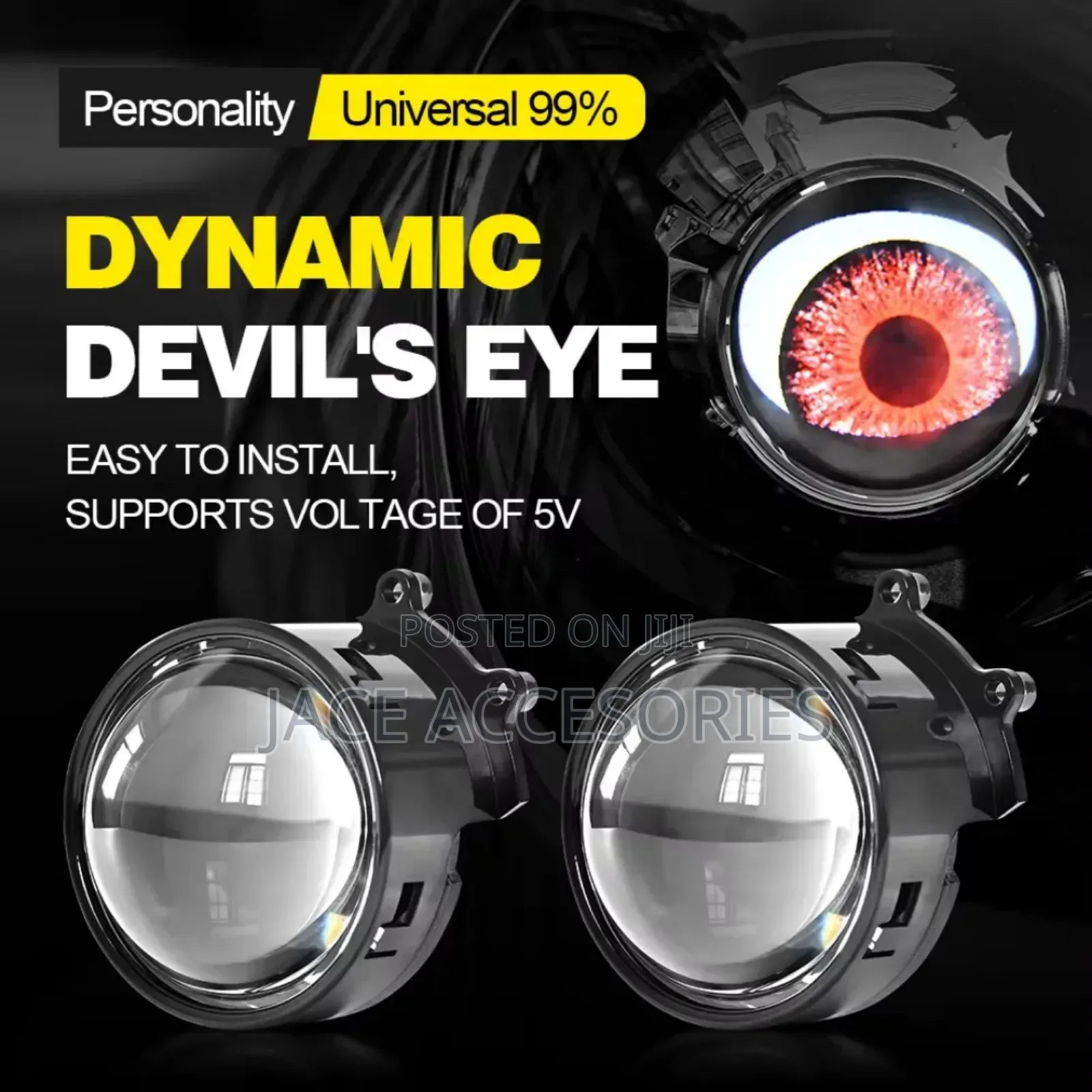 Car Led Demon Angel Eye Decoration