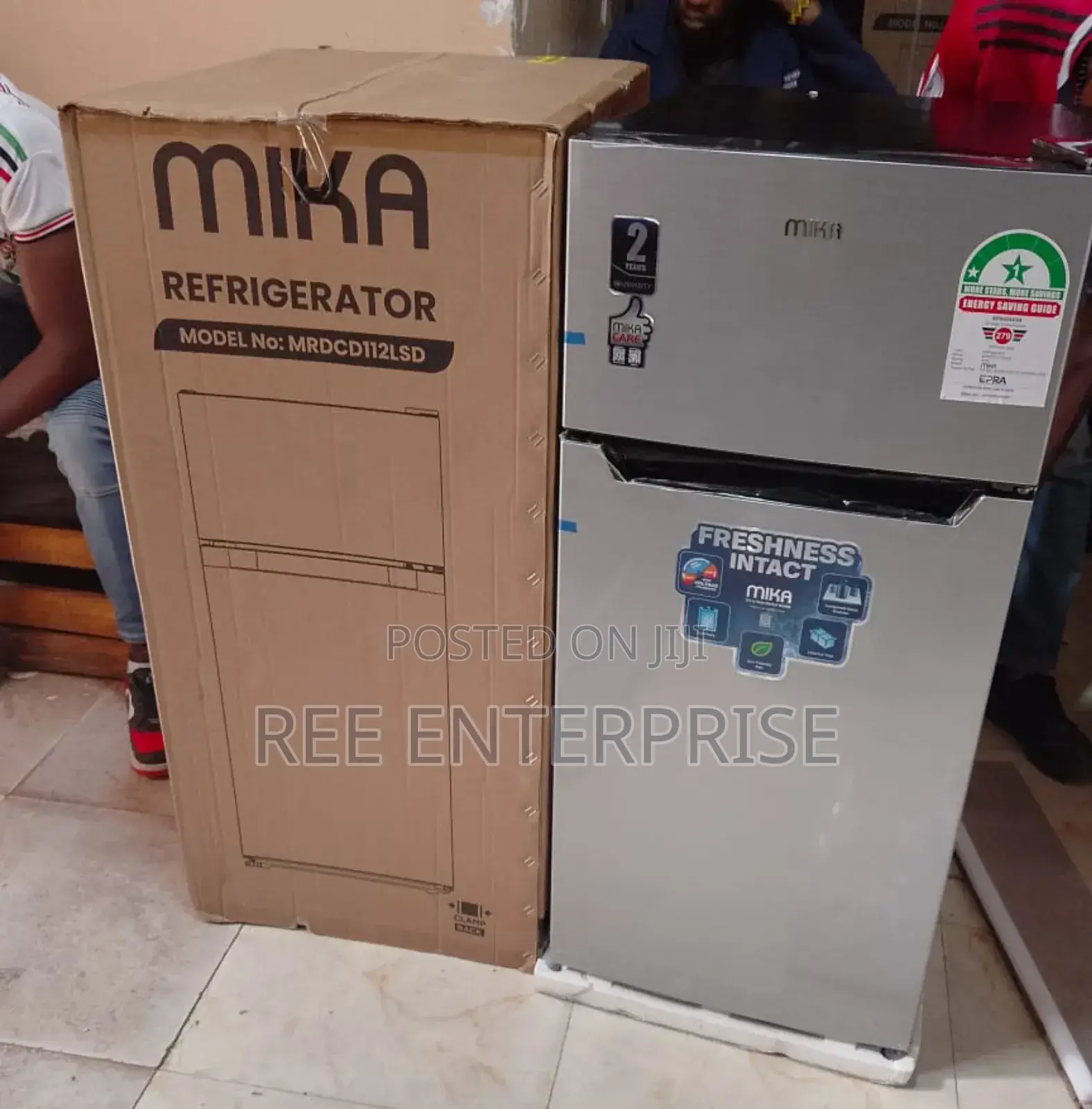 112 Litres Mika Double Door Refrigerator