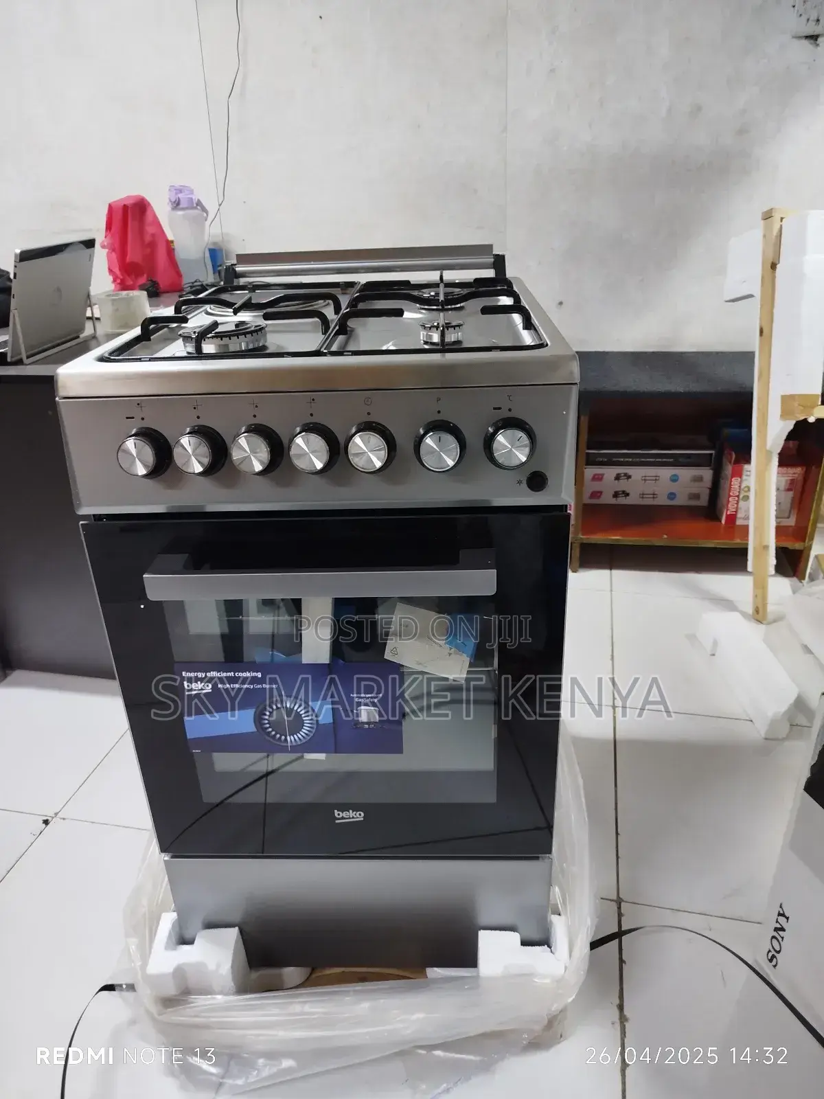 Beko Standing Cooker 50×60cm 3 Gas 1 Electric