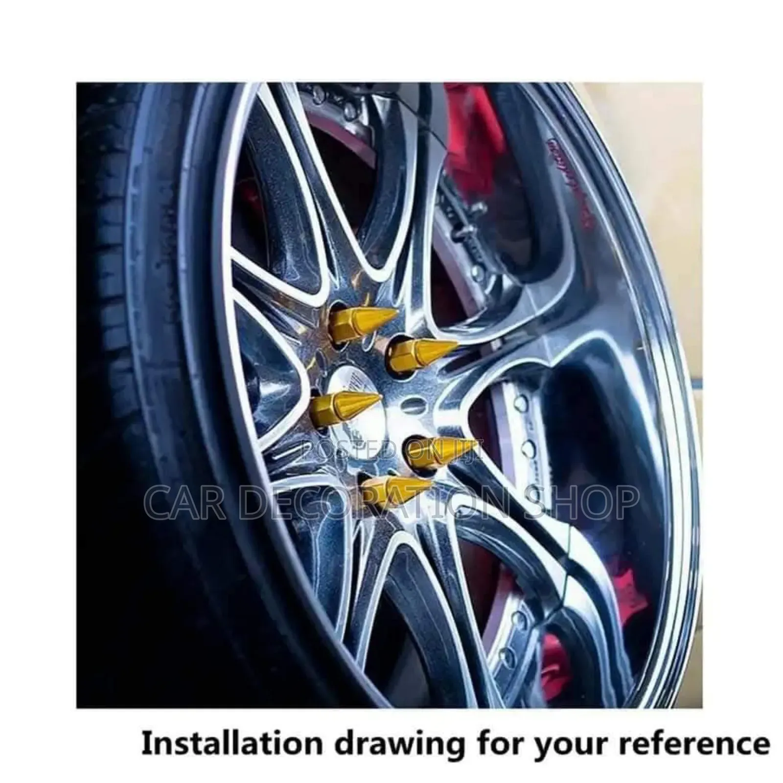Blox 20pcs Red Bullets Designed Rim Lock Nuts