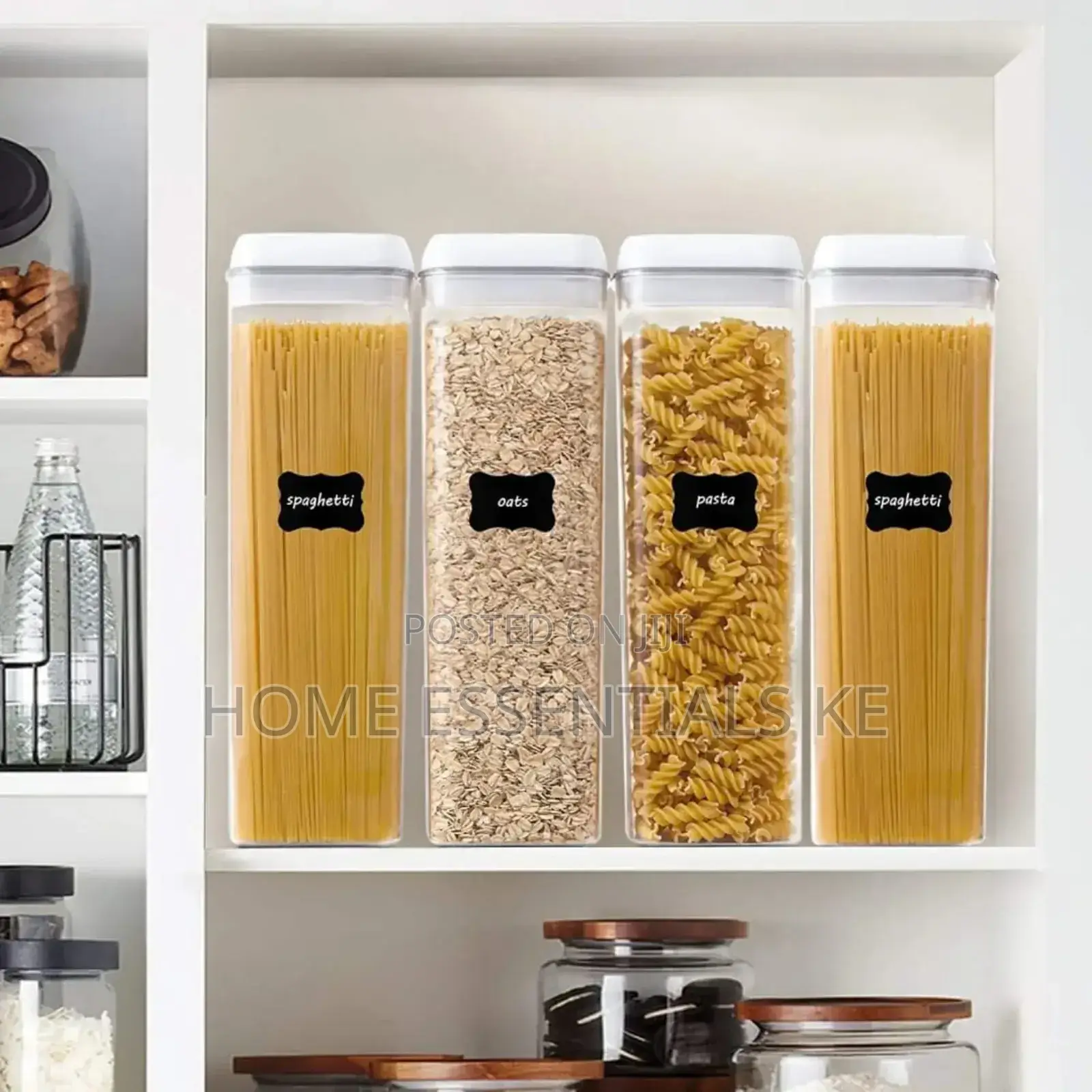 *4pcs Acrylic Cereal Food/Pantry Storage Conts 1.9l