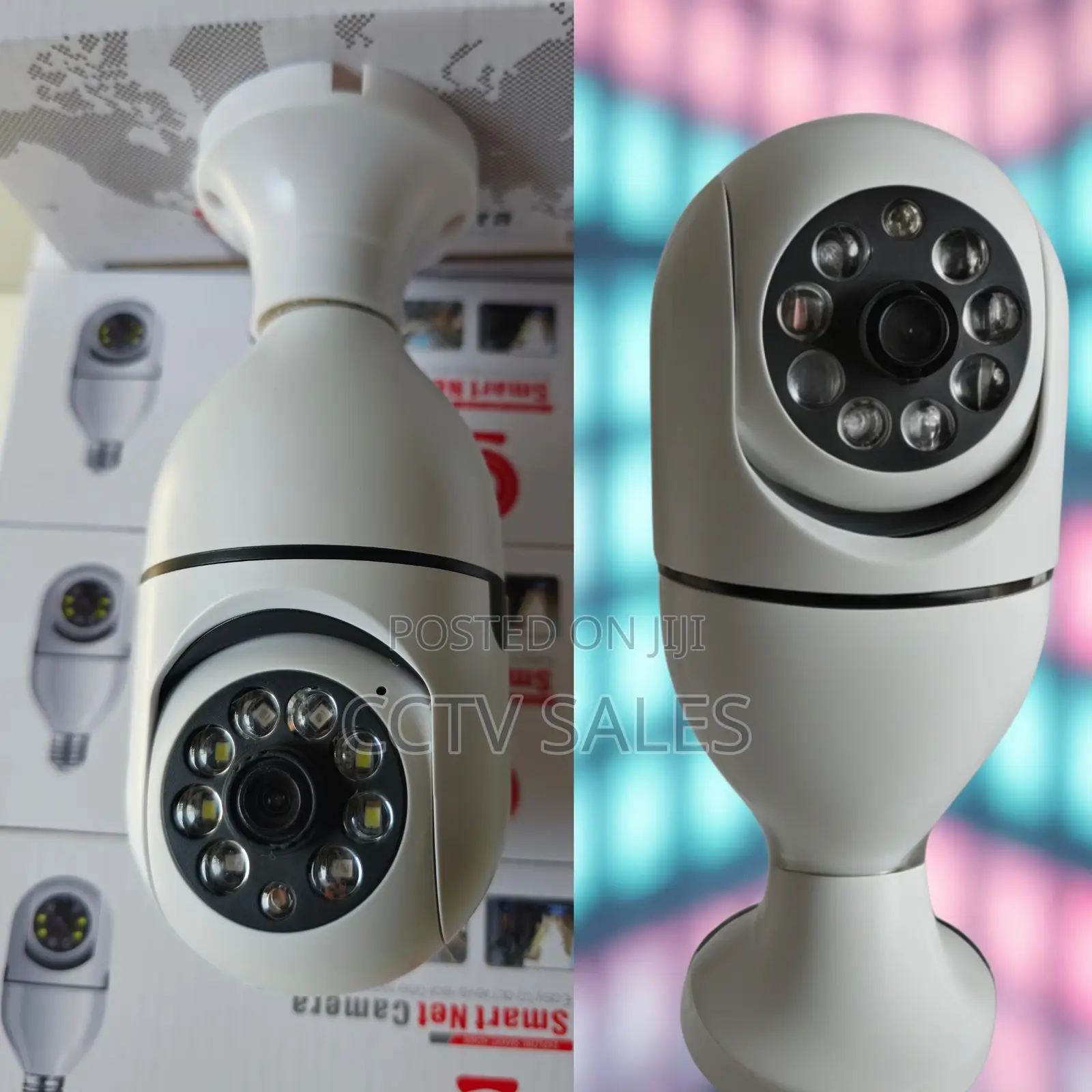 Panoramic Wireless/Wi-Fi Indoor V380app Bulb PTZ 2mp Camera