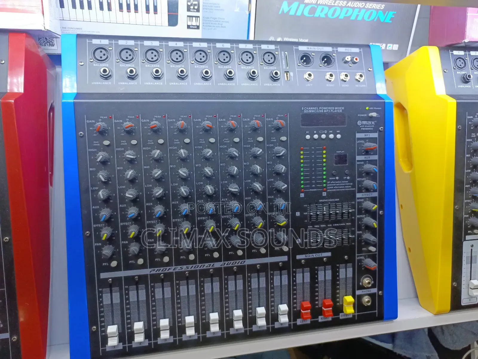 Powered Mixer 8 Channels Maxs