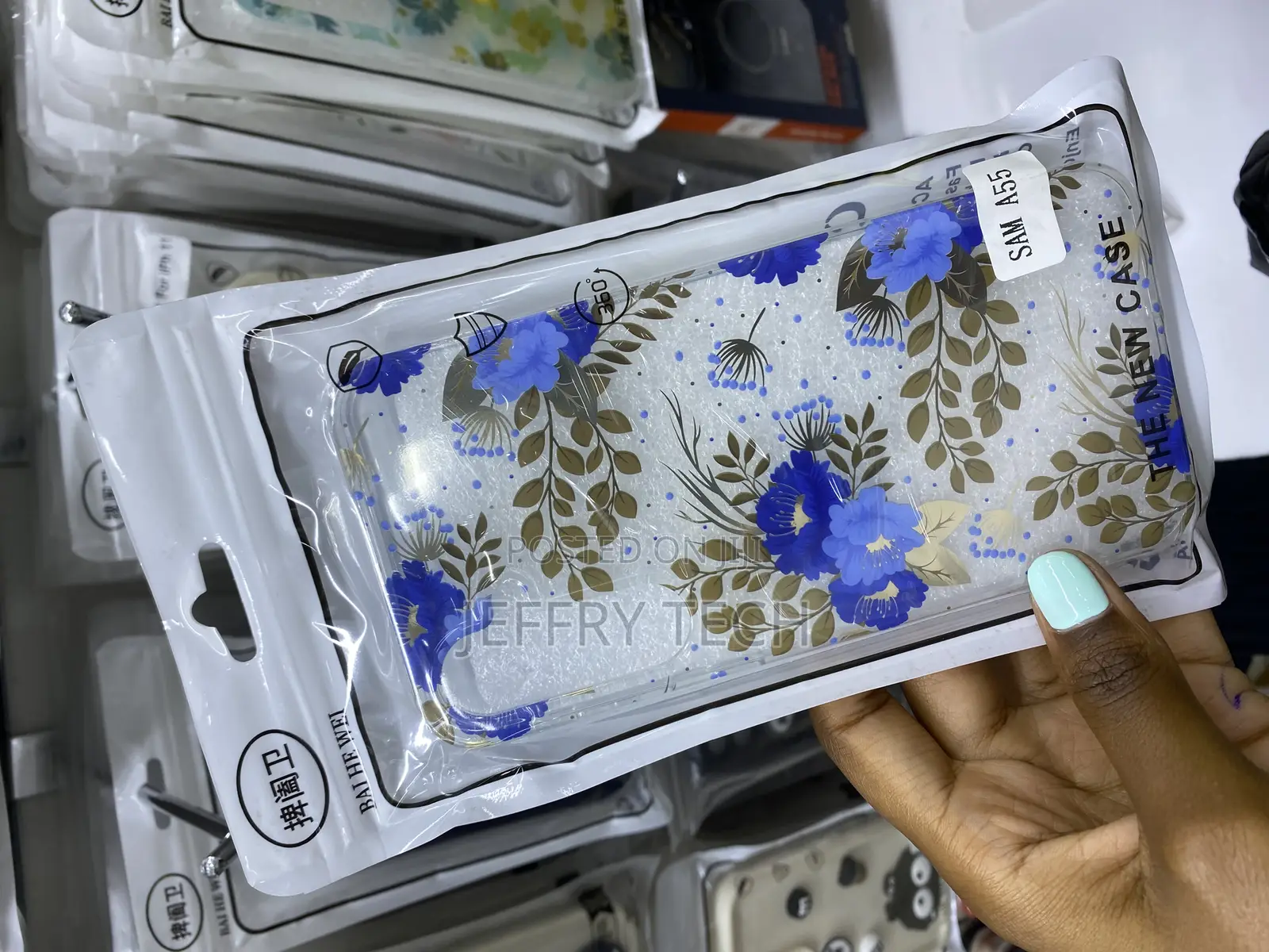 Ztofera Samsung Galaxy A55 Clear Cute Flower Pattern Case