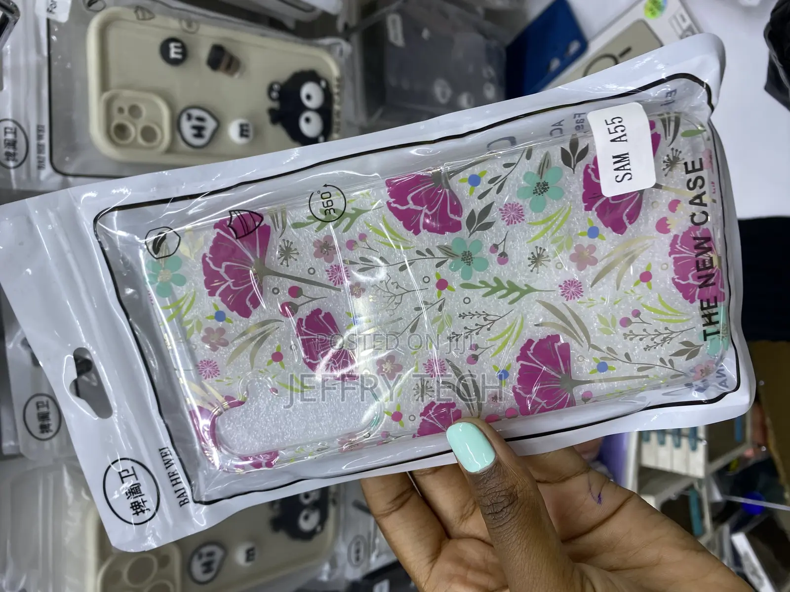 Xizyo Clear Rose Case for Samsung Galaxy A55 Cute Floral