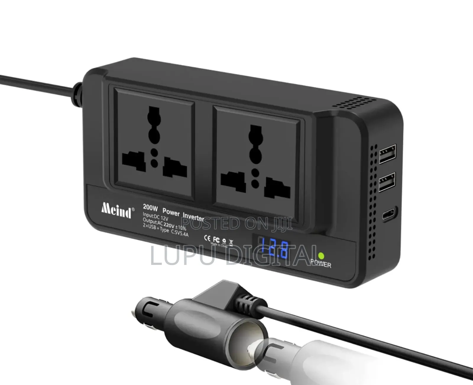 Type C Port 200w Car Inverter