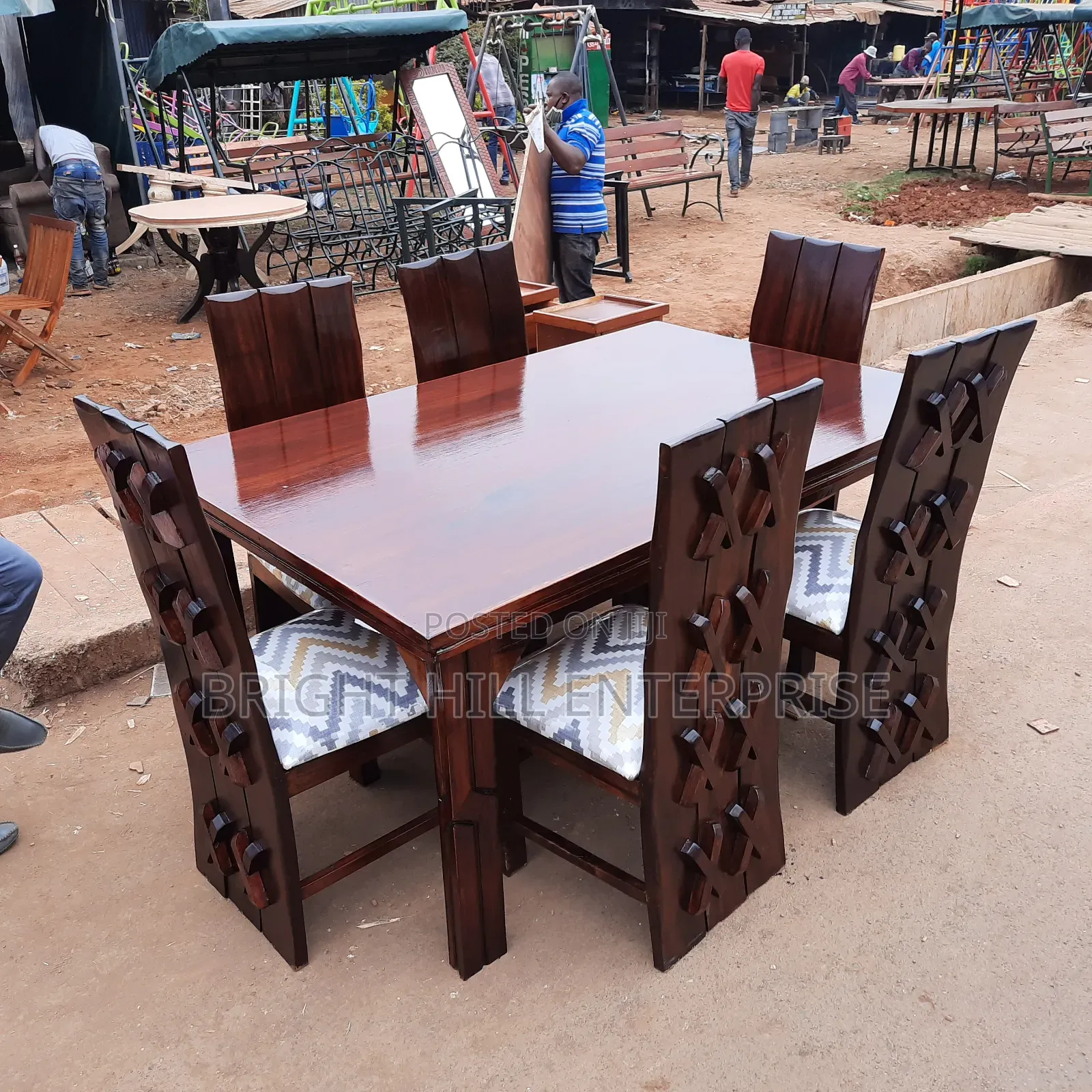 Dining Set All Wooden Dining Set 6 Seater