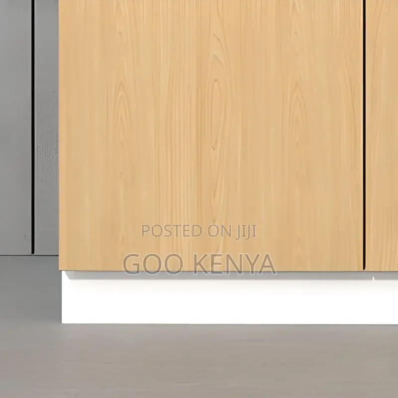 Office Cabinet ; 3-Door Natural Finish Wooden Cabinet