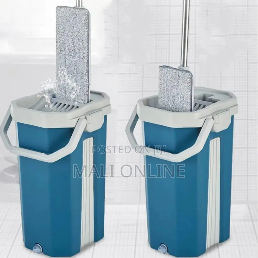 Flat Vertex Self Squeeze Mop With Bucket