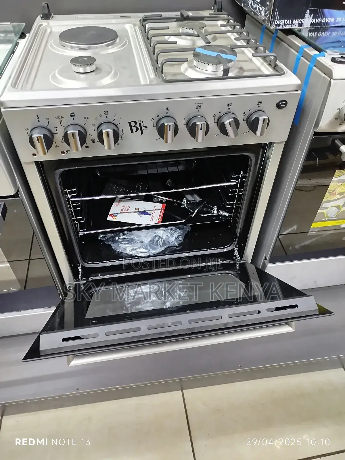 BJS Standing Cooker 60×60 Cm 3 Gas +1 Electric