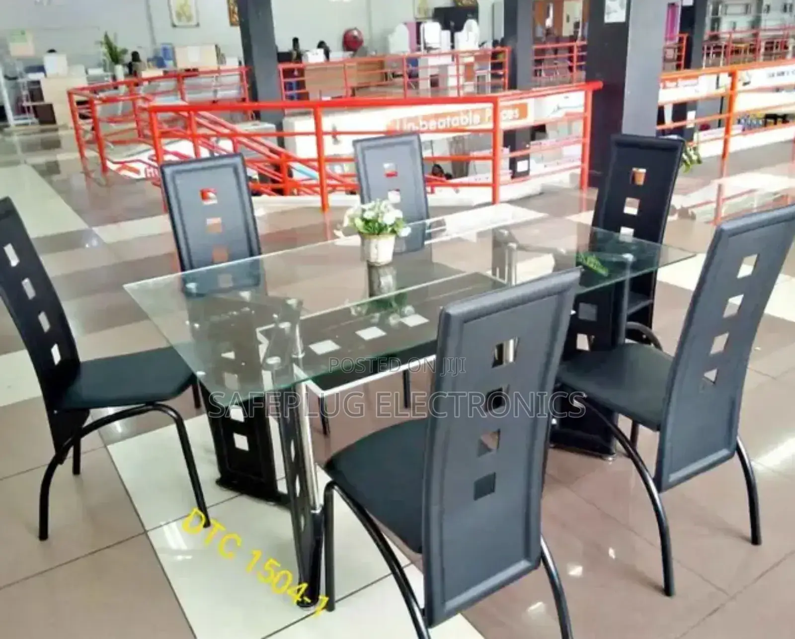 Executive Metallic 6 Sitter Dinning Table