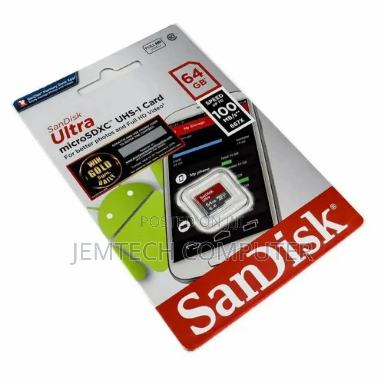 Sandisk Microsd Class 10 100mbps 64gb Without Adapter