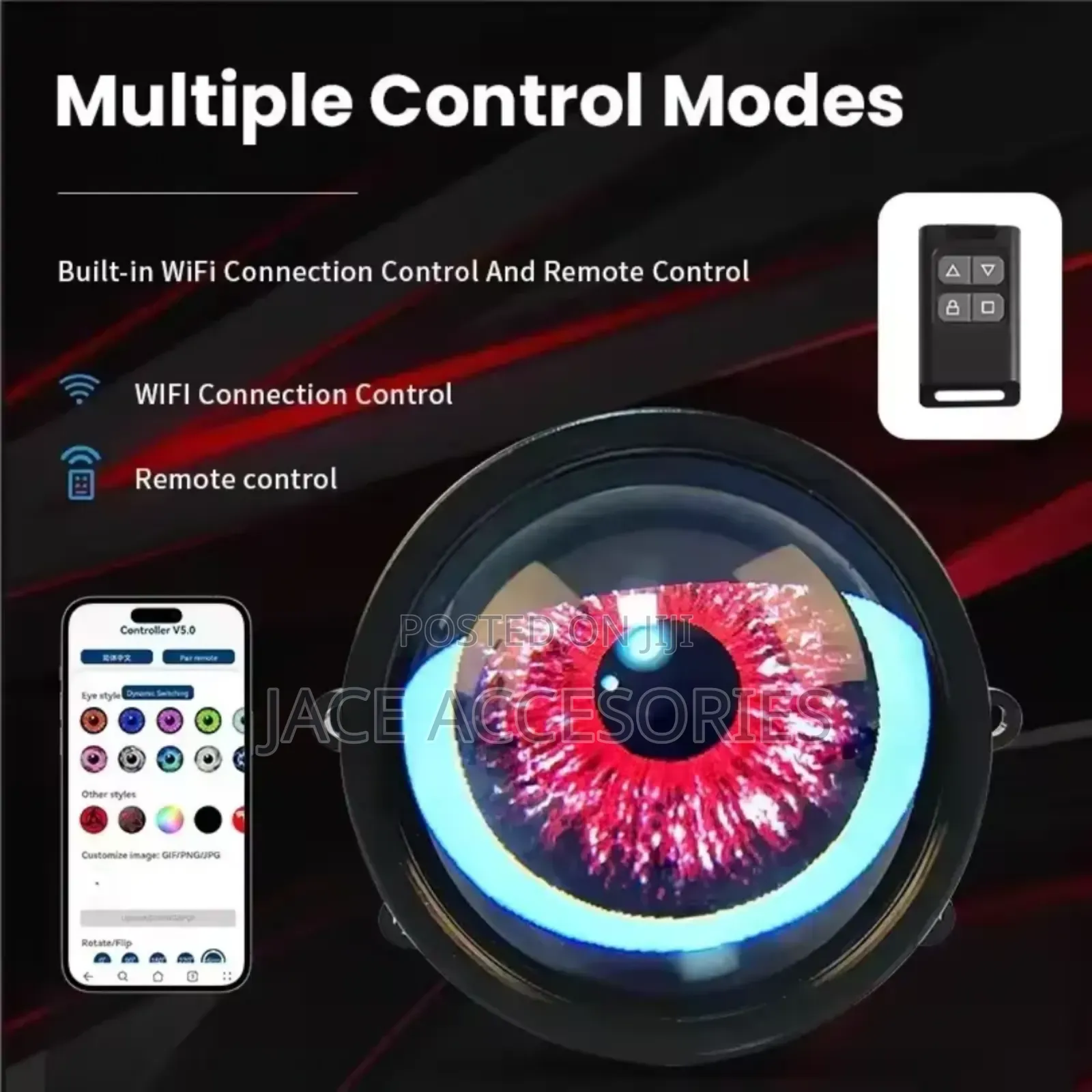 Blinking Devil Eye Fog Lens Wifi 23 Modes