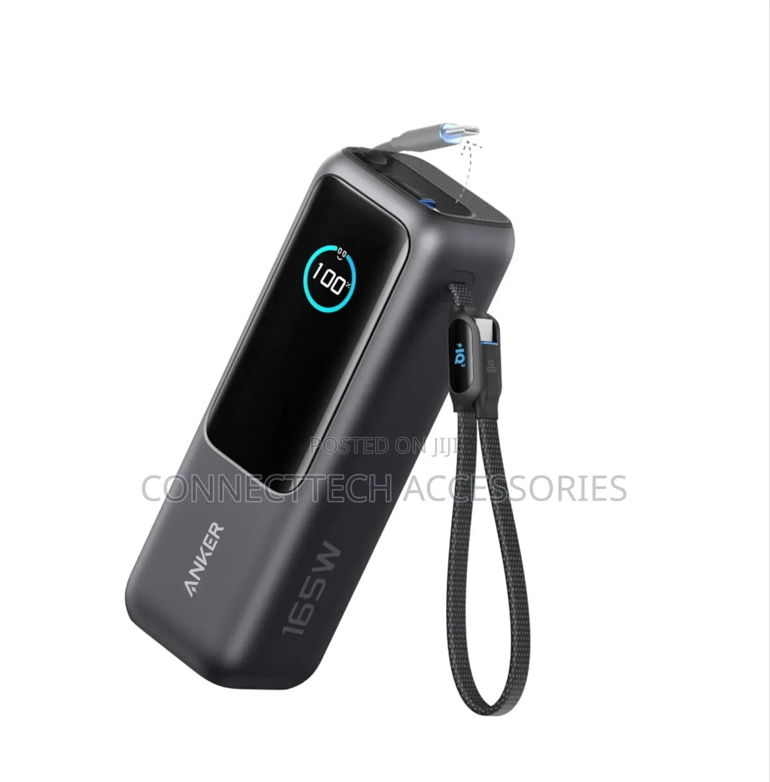 Anker Zolo Powerbank 25,000mah,165w, With Retractable Cable