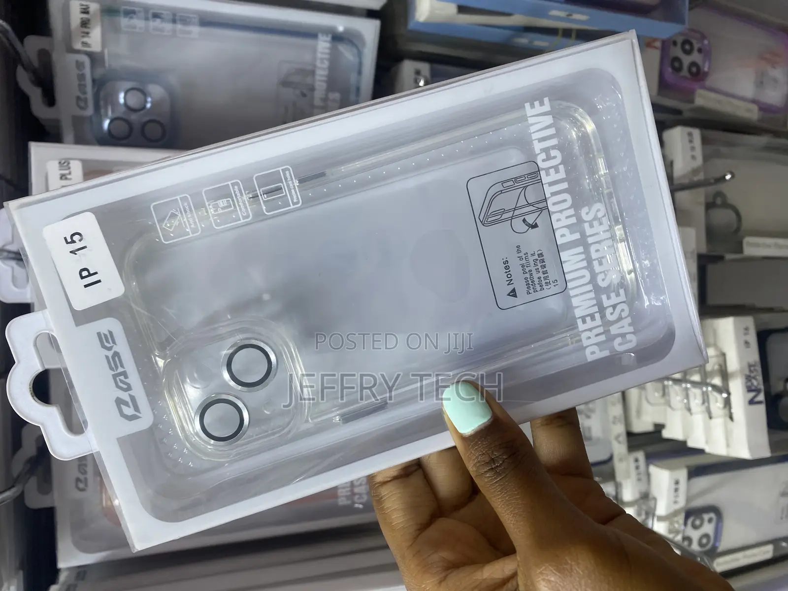 Glimall iPhone 15 Clear Case With Camera Lens Protector